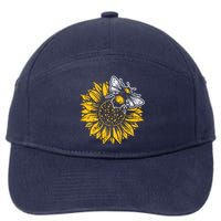 Bumblebee Sunflower Springtime Save The Bees Honeybee 7-Panel Snapback Hat