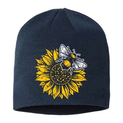 Bumblebee Sunflower Springtime Save The Bees Honeybee Sustainable Beanie