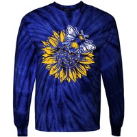 Bumblebee Sunflower Springtime Save The Bees Honeybee Tie-Dye Long Sleeve Shirt