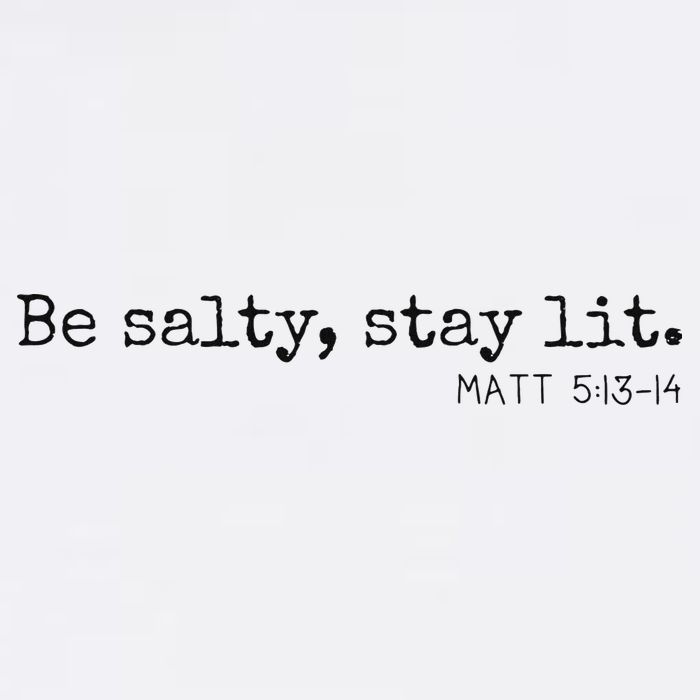 Be Salty Stay Lit Matthew 513 14 Christian Religious Faith Toddler T-Shirt