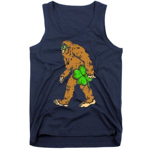 Bigfoot Shamrock Sasquatch Irish Tank Top