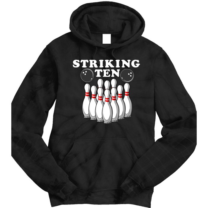 Bowling Striking Ten Tie Dye Hoodie