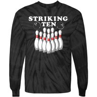 Bowling Striking Ten Tie-Dye Long Sleeve Shirt