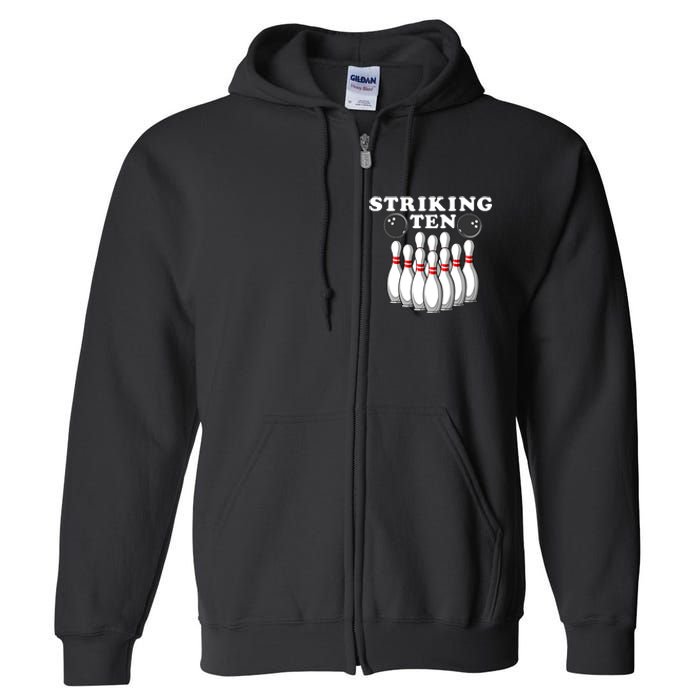 Bowling Striking Ten Full Zip Hoodie