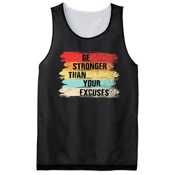 Be Stronger Than Your Excuses Motivational Quotes Mesh Reversible Basketball Jersey Tank