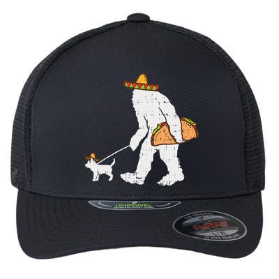 Bigfoot Sasquatch Taco Chihuahua Funny Cinco De Mayo Mexican Flexfit Unipanel Trucker Cap
