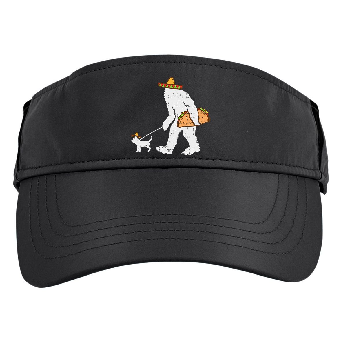 Bigfoot Sasquatch Taco Chihuahua Funny Cinco De Mayo Mexican Adult Drive Performance Visor