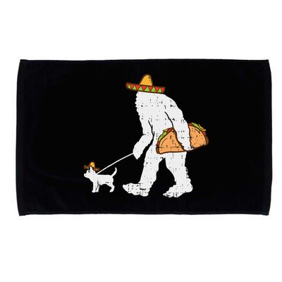 Bigfoot Sasquatch Taco Chihuahua Funny Cinco De Mayo Mexican Microfiber Hand Towel