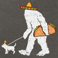 Bigfoot Sasquatch Taco Chihuahua Funny Cinco De Mayo Mexican Cotton Canvas Backpack
