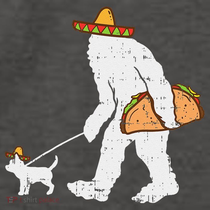 Bigfoot Sasquatch Taco Chihuahua Funny Cinco De Mayo Mexican Vector Backpack