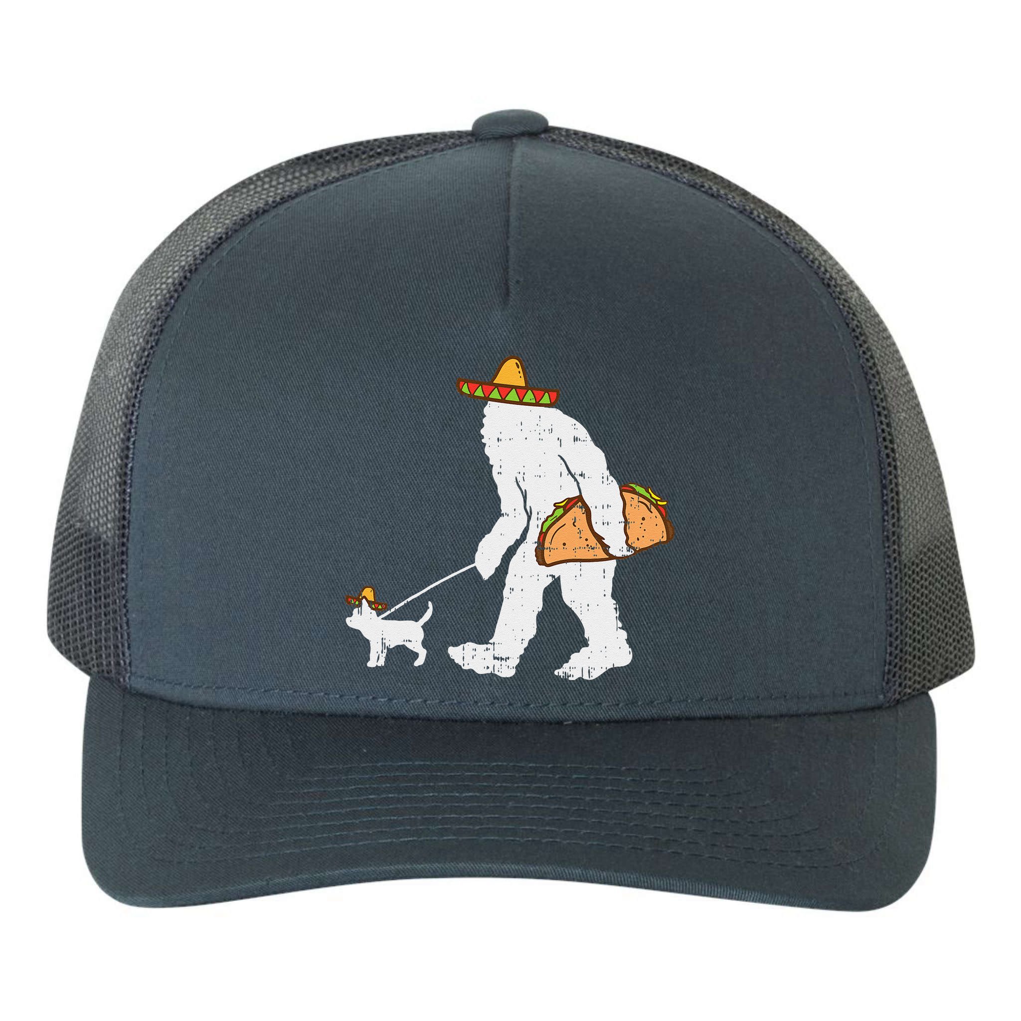 Bigfoot Sasquatch Taco Chihuahua Funny Cinco De Mayo Mexican Yupoong Adult 5-Panel Trucker Hat