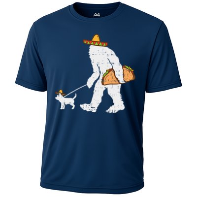 Bigfoot Sasquatch Taco Chihuahua Funny Cinco De Mayo Mexican Performance Shirt