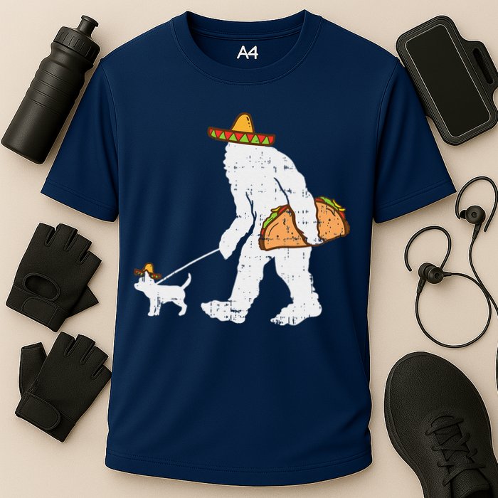 Bigfoot Sasquatch Taco Chihuahua Funny Cinco De Mayo Mexican Performance Shirt
