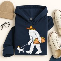 Bigfoot Sasquatch Taco Chihuahua Funny Cinco De Mayo Mexican Hoodie