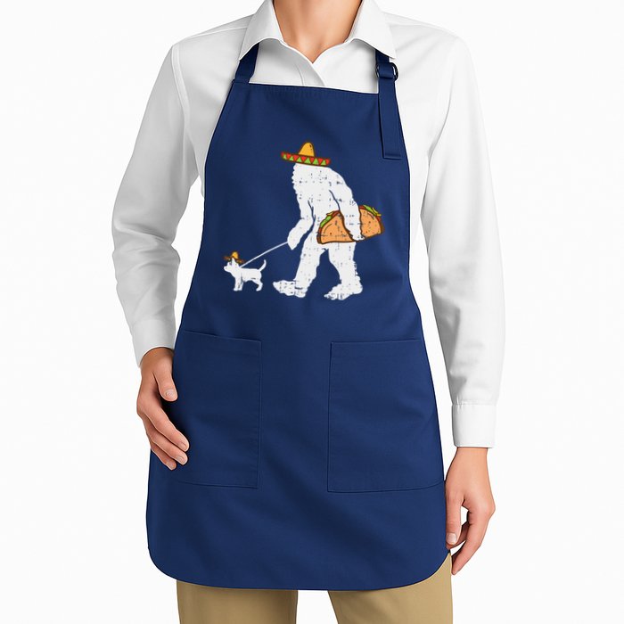 Bigfoot Sasquatch Taco Chihuahua Funny Cinco De Mayo Mexican Apron