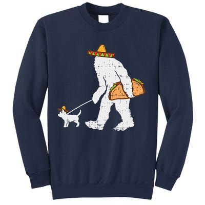 Bigfoot Sasquatch Taco Chihuahua Funny Cinco De Mayo Mexican Sweatshirt