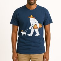 Bigfoot Sasquatch Taco Chihuahua Funny Cinco De Mayo Mexican Tall T-Shirt