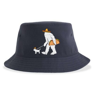 Bigfoot Sasquatch Taco Chihuahua Funny Cinco De Mayo Mexican Sustainable Bucket Hat