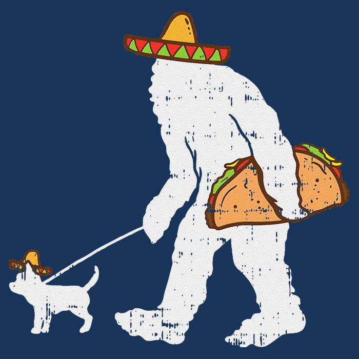 Bigfoot Sasquatch Taco Chihuahua Funny Cinco De Mayo Mexican Sustainable Bucket Hat