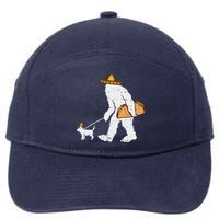 Bigfoot Sasquatch Taco Chihuahua Funny Cinco De Mayo Mexican 7-Panel Snapback Hat