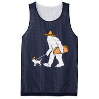 Bigfoot Sasquatch Taco Chihuahua Funny Cinco De Mayo Mexican Mesh Reversible Basketball Jersey Tank