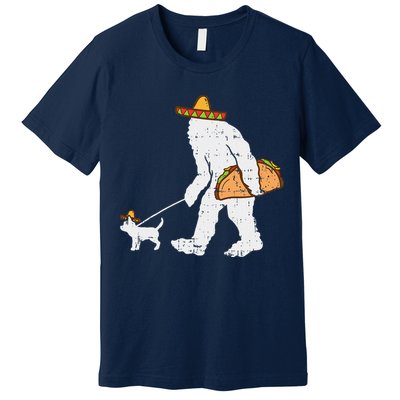 Bigfoot Sasquatch Taco Chihuahua Funny Cinco De Mayo Mexican Premium T-Shirt