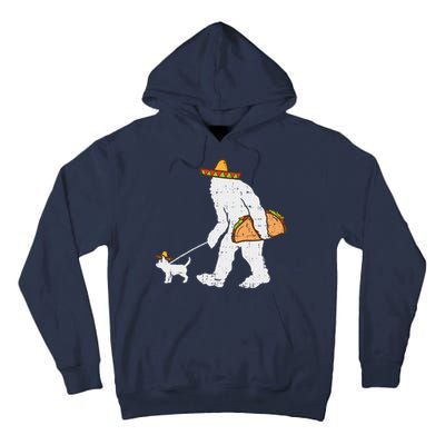 Bigfoot Sasquatch Taco Chihuahua Funny Cinco De Mayo Mexican Tall Hoodie
