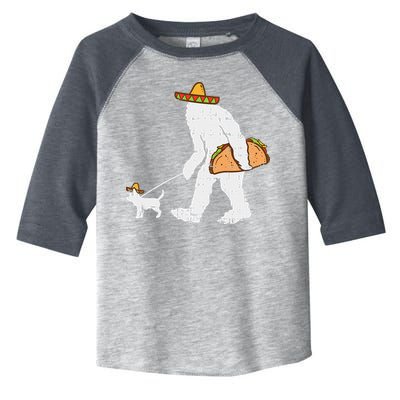 Bigfoot Sasquatch Taco Chihuahua Funny Cinco De Mayo Mexican Toddler Fine Jersey T-Shirt