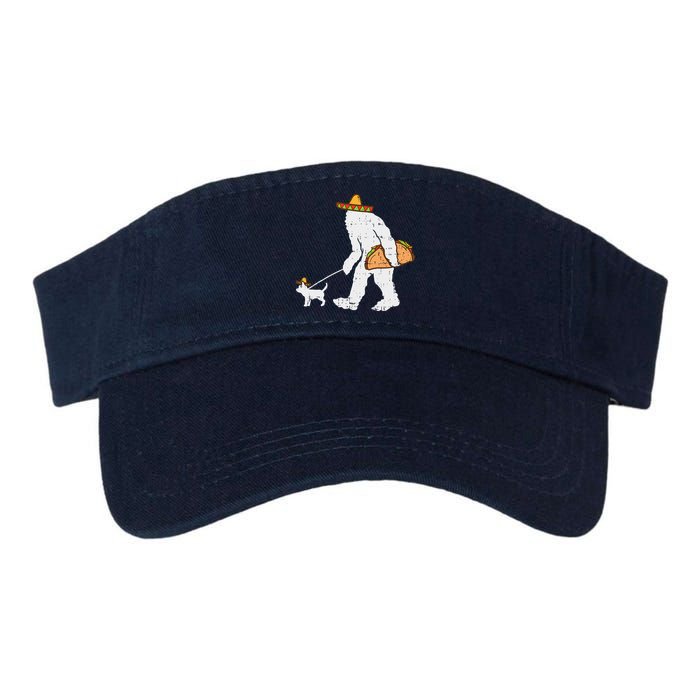 Bigfoot Sasquatch Taco Chihuahua Funny Cinco De Mayo Mexican Visor