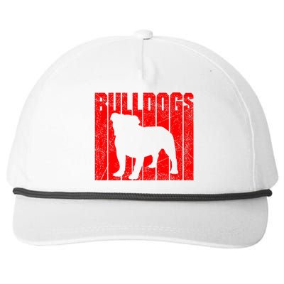 Bulldogs Sports Team Mascot Snapback Five-Panel Rope Hat