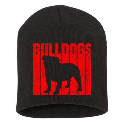 Bulldogs Sports Team Mascot Short Acrylic Beanie