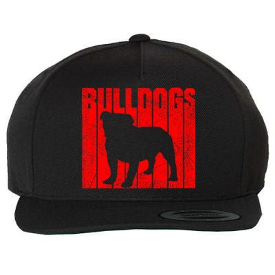 Bulldogs Sports Team Mascot Wool Snapback Cap