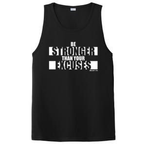 Be Stronger Than Your Excuses Fitness Design Gym Motivation Gift PosiCharge Competitor Tank