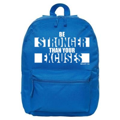 Be Stronger Than Your Excuses Fitness Design Gym Motivation Gift 16 in Basic Backpack