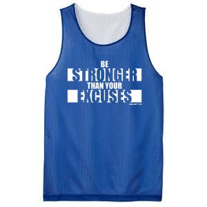 Be Stronger Than Your Excuses Fitness Design Gym Motivation Gift Mesh Reversible Basketball Jersey Tank