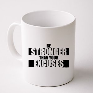 Be Stronger Than Your Excuses Fitness Design Gym Motivation Gift Coffee Mug