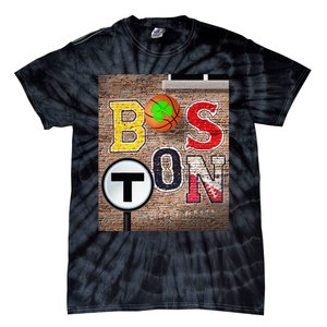 Boston Sports Teams Fan Football Baseball Hockey Basketball Tie-Dye T-Shirt