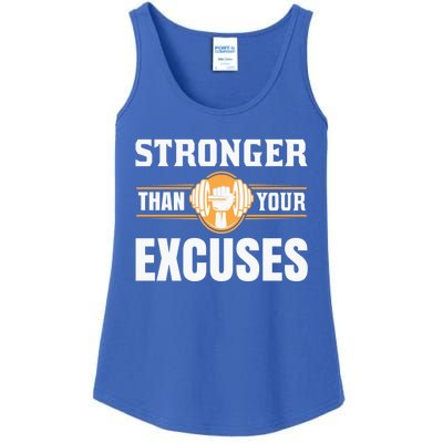 Be Stronger Than Your Excuses Motivational Quotes Cute Gift Ladies Essential Tank