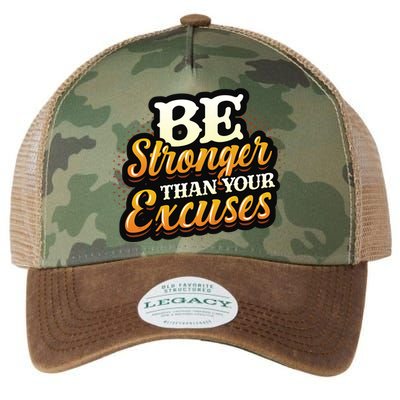 Be Stronger Than Your Excuses Fitness Gift Legacy Tie Dye Trucker Hat