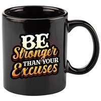 Be Stronger Than Your Excuses Fitness Gift 11oz C Handle Ceramic Mug