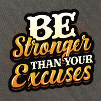 Be Stronger Than Your Excuses Fitness Gift Cotton Canvas Backpack