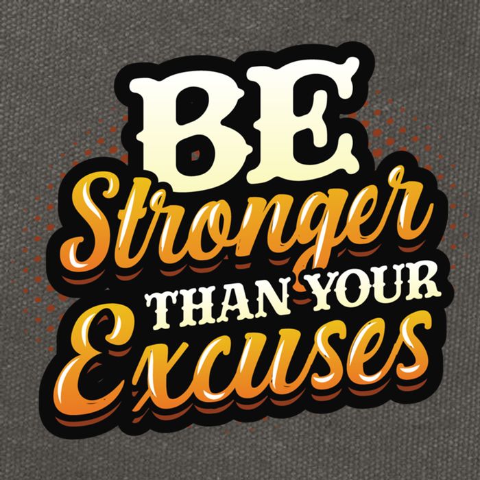 Be Stronger Than Your Excuses Fitness Gift Cotton Canvas Backpack