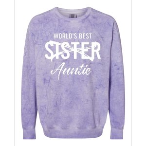 Best Sister To Aunt Pregnancy Announcement Colorblast Crewneck Sweatshirt