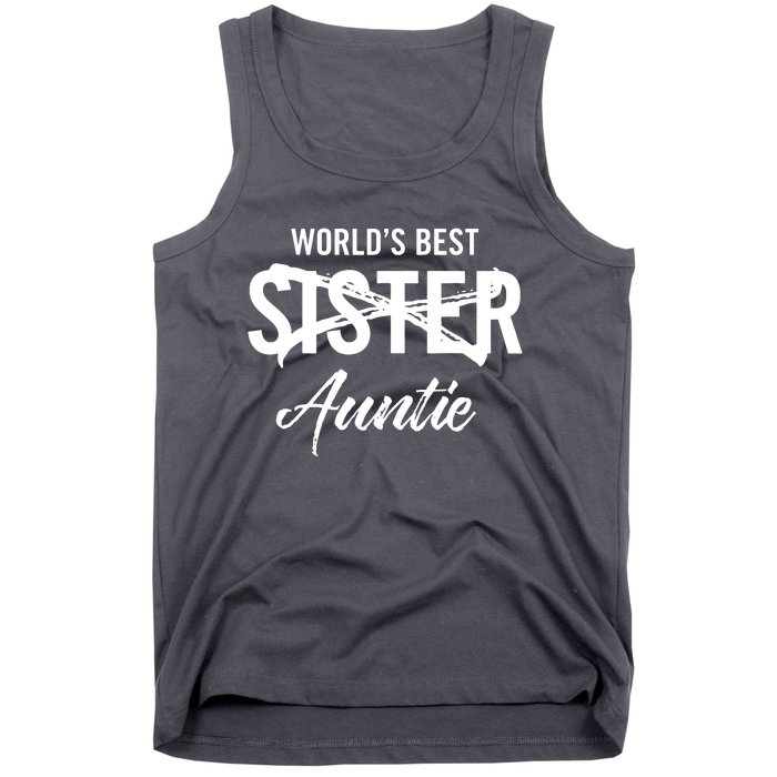 Best Sister To Aunt Pregnancy Announcement Tank Top