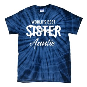 Best Sister To Aunt Pregnancy Announcement Tie-Dye T-Shirt