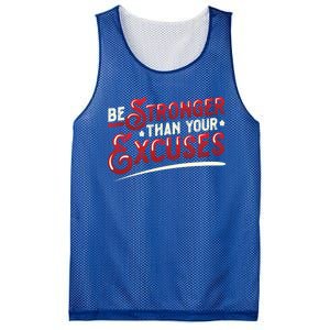 Be Stronger Than Your Excuses Fitness Gift Mesh Reversible Basketball Jersey Tank