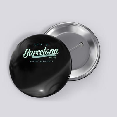 Barcelona Spain Travel Retro Great Gift Button