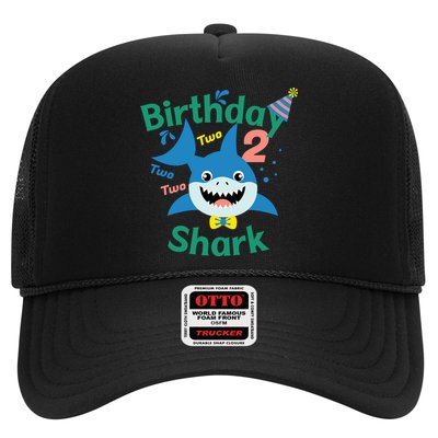 Birthday Shark Two Two Two 2nd Birthday Party Trucker Hat