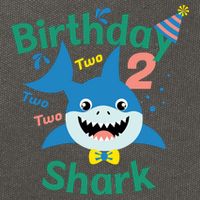 Birthday Shark Two Two Two 2nd Birthday Party Cotton Canvas Backpack
