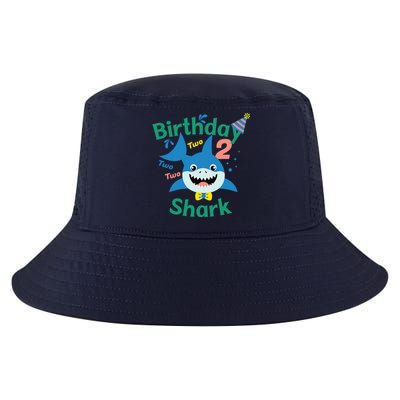 Birthday Shark Two Two Two 2nd Birthday Party Cool Comfort Performance Bucket Hat